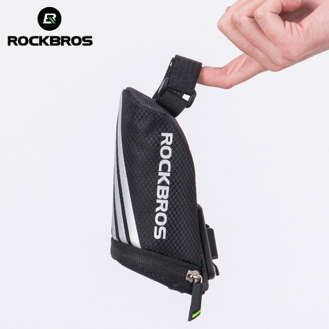 ROCKBROS bicicleta Mini de la cola bolsa de ciclismo portátil de bolsillo trasero MTB bicicleta pequeña reflectante asiento Paquete de accesorios de bicicleta ► Foto 1/6