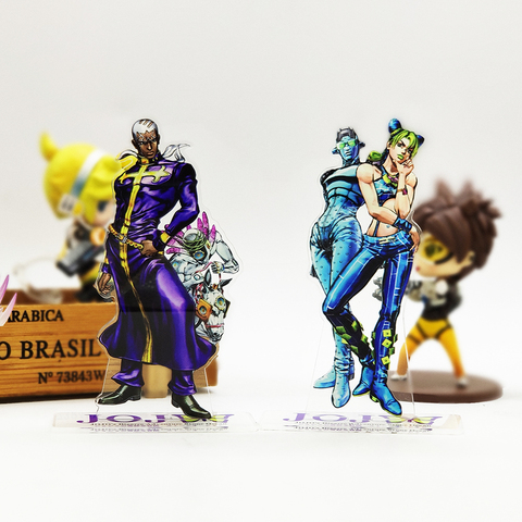 JOJO es extraño aventura piedra océano Jolyne Kujo Enrico Pucci figura acrílica con soporte modelo titular de placa de topper de la torta de anime ► Foto 1/5