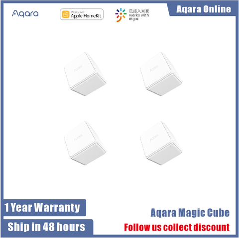 Aqara-controlador de cubo mágico Zigbee, dispositivo Original controlado por seis acciones para el hogar, funciona con la aplicación de hogar inteligente ► Foto 1/6