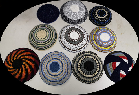 YARMULKE de punto hecho a mano, KIPPAH, tamaño pequeño, alta calidad ► Foto 1/5