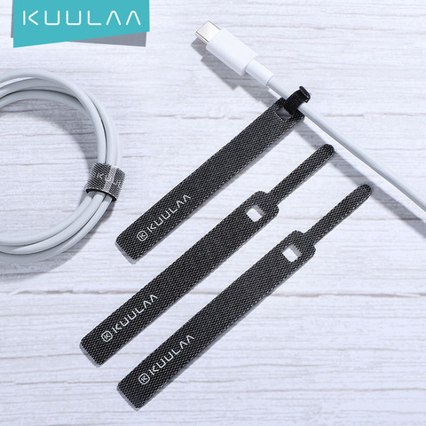 KUULAA Cable organizador personalizado cable para teléfono USB Cable de Cable Winder titular auricular titular auriculares soporte cable para Mouse Protector de Cable de alimentación de Cable HDMI Aux ► Foto 1/6