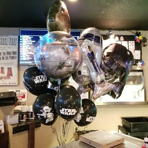 Disney-Globo de látex blanco y negro de Star Wars para niños, temática de piratas, decoración para fiestas, suministros de fiesta de cumpleaños ► Foto 1/5