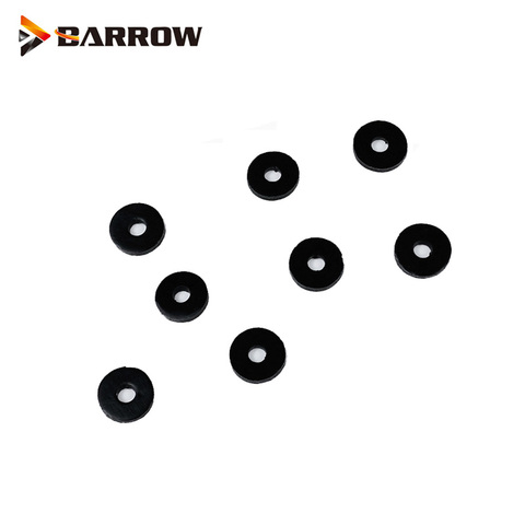 8 unids/bolsa Barrow de silicona negro bomba Anti Shock Absorber junta de 2,3mm de espesor de 4mm de diámetro puede usar M4 tornillo OGQ1204-2 ► Foto 1/2