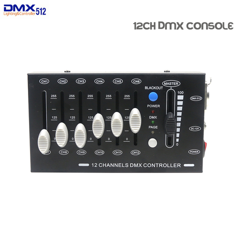 12 canales controlador DMX DJ controlador Mini consola para la luz de la etapa efecto entretenimiento en casa KTV luces de fiesta ► Foto 1/6