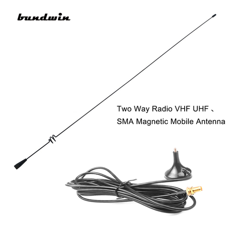 Bundwin dos Radio VHF UHF SMA magnética antena móvil UT-108UV Nagoya BAOFENG de Radio CB UV-5R UV-B5 UV-B6 GT-3 ► Foto 1/6