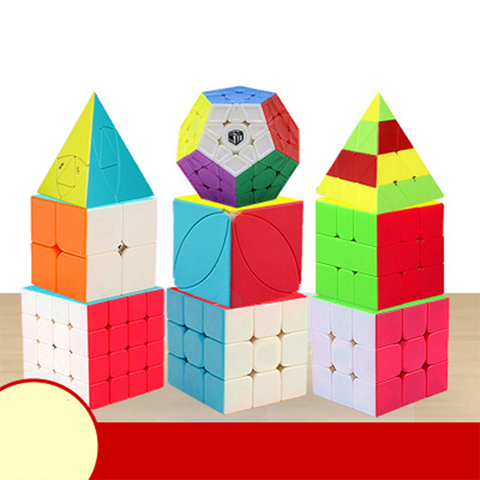 Megaminx-cubo mágico de velocidad de 2x2, 3x3, 4x4, 5x5, pirámide, rompecabezas sin adhesivo clásico, juguetes educativos para niños ► Foto 1/6