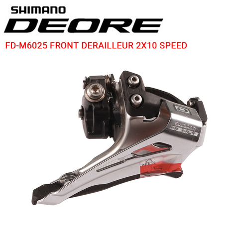 Shimano-Abrazadera para bicicleta de montaña Deore M6025, 2x10 velocidades, 34,9, actualización m615, 2x10 velocidades, desviador delantero de doble tracción ► Foto 1/6