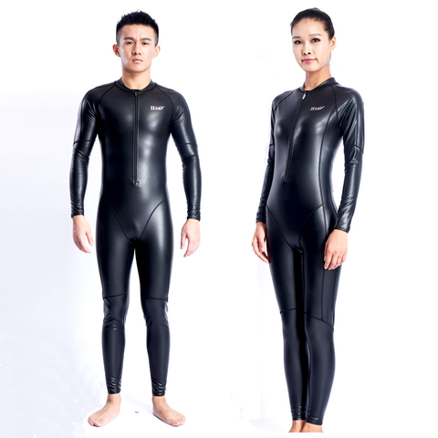 Fanceey-bañador para parejas, traje de neopreno de cuerpo completo de terciopelo Pu para mujer, traje de buceo para hombre, traje de baño cálido de una pieza, 556 ► Foto 1/6