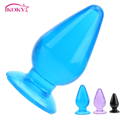 IKOKY-tapón Anal grande con cuentas para hombre y mujer, juguetes para parejas, tapones para los glúteos, masajeador de próstata, Juguetes sexuales para hombre y mujer, tamaño enorme estimulador Anal ► Foto 1/6