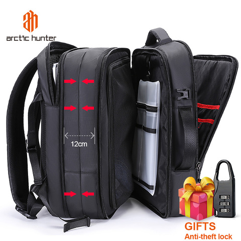 Mochila para hombre ARCTIC HUNTER de 35L, Mochila de viaje multicapa de 17 pulgadas con carga USB para hombre, Mochila de negocios para hombre ► Foto 1/6