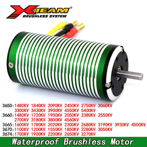 X-team-Motor sin escobillas para coche de carreras, a prueba de agua, 3650, 3660, 3665, 3670, 3674, 1/8, 1/10, 2S, 3S, todoterreno ► Foto 1/6