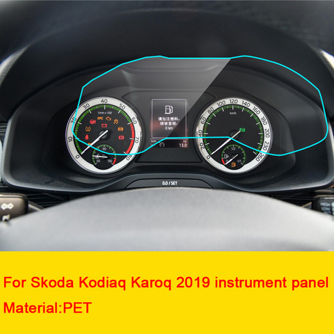 Del instrumento del coche Panel Protector de pantalla para Skoda Kodiaq Karoq 2022 salpicadero Interior membrana lámina protectora de PET Accesorios ► Foto 1/4
