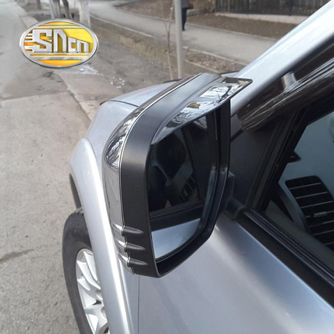 2 uds para Mitsubishi Pajero Sport 2011 - 2015 SNCN espejo retrovisor de coche cubierta tipo ceja a prueba de lluvia protección accesorios de decoración ► Foto 1/6