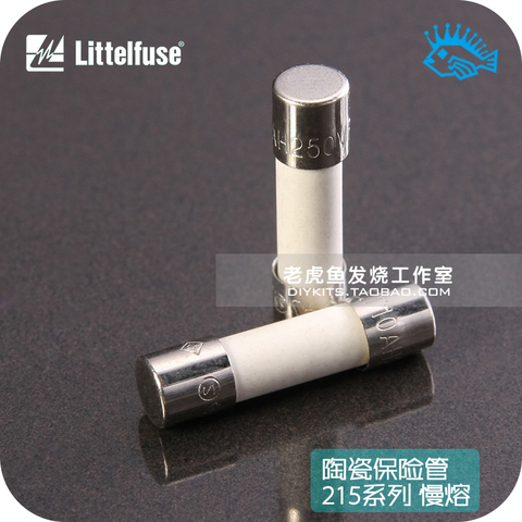 LittelFuse-tubo portafusible cerámico serie 215, fusión lenta, rango completo de 5mm x 20mm, 5 uds./50 Uds. ► Foto 1/1