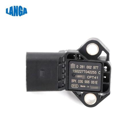 Sensor de admisión múltiple para coche, Sensor de Presión de Aire de mapa para VW, Audi A4, A8, Seat, Skoda, 03G906051E, 0281002977 genuino ► Foto 1/3