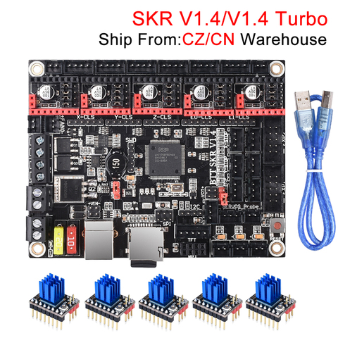 BIGTREETECH-Placa de Control Turbo SKR V1.4, 32Bit, SKR V1.3, SKR 1,4, TMC2209, TMC2208, piezas de impresora 3D para Ender 3 Pro ► Foto 1/6