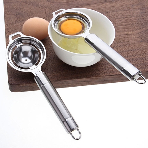 Separador de yema y clara de huevo, tamiz de acero inoxidable, utensilio de cocina ► Foto 1/6