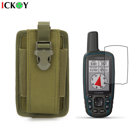 Funda táctica militar Molle para exteriores + Protector de pantalla para senderismo GPS 65SR 65S 62 62S 64 64S 64ST 65 Astro 320 430 220 ► Foto 1/5