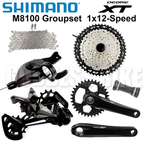 SHIMANO DEORE XT M8100 grupo 32T 34T 36T 170 de 175 platos y bielas de bicicleta de montaña grupo 1x12-Speed 10-51T M8100 desviador trasero ► Foto 1/5