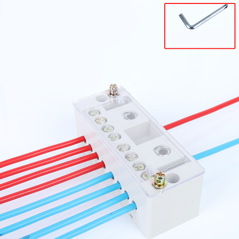 Caja de empalme de dos en ocho salidas, divisor de bloque de terminales ignífugo de 220V, conector de cable de plástico, accesorios eléctricos ► Foto 1/6