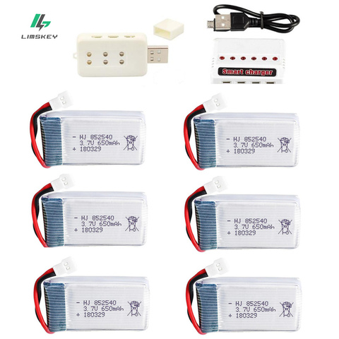 3,7 v 650mah li-po batería + unidades de cargador para Syma X5c X5c-1 X5 H5c RC quadratrotor repuestos 852540 batería recargable drone ► Foto 1/5