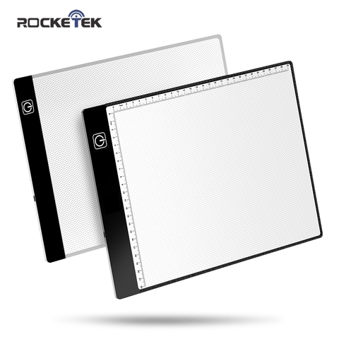 Caja de luz Dibujo Rocketek A5 A4 LED Tableta digital Gráficos Pad USB copia del álbum electrónico de Arte Gráfico Pintura Escribir la tabla ► Foto 1/6