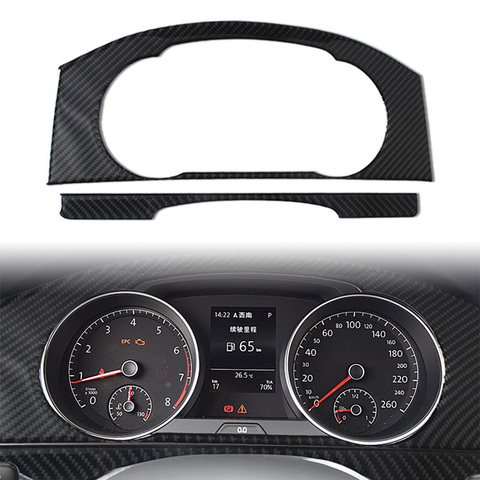 Cubierta de ajuste del Panel del salpicadero Interior del coche para Volkswagen VW Golf 7 GTI MK7 2014-2022 fibra de carbono ABS decorar accesorios de coche ► Foto 1/5