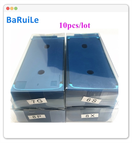 BaRuiLe-pegatina impermeable para iPhone 6S 7 8 Plus X 8 P XS Max XR 3M, marco de pantalla LCD precortada, piezas de reparación de cinta, 10 Uds. ► Foto 1/2