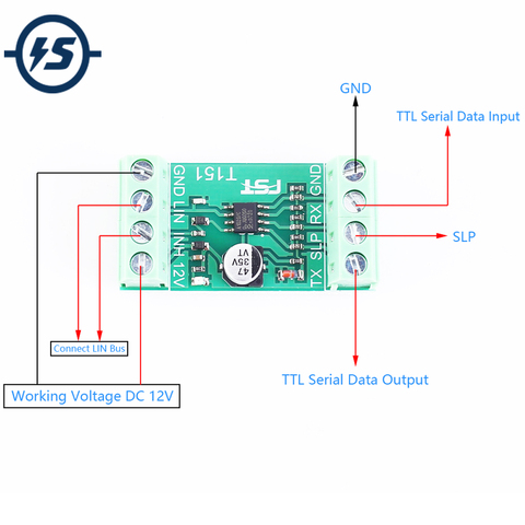 Convertidor de datos TTL UART para LIN Bus, Analizador de datos, módulo de Bus de fecha de línea, TJA1020 ► Foto 1/6