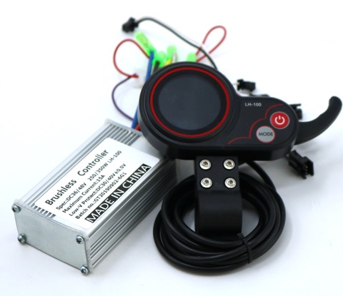 GREENTIME-controlador de velocidad sin escobillas para patinete eléctrico, 24V/36V/48V, 250/350W, BLDC, con pantalla LCD de LH-100 ► Foto 1/4