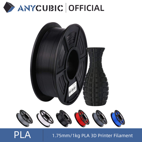 Filamento ANYCUBIC PLA 1,75mm plástico para impresora 3D 1kg/rollo 6 colores Material de consumibles de goma opcionales para impresión ► Foto 1/5