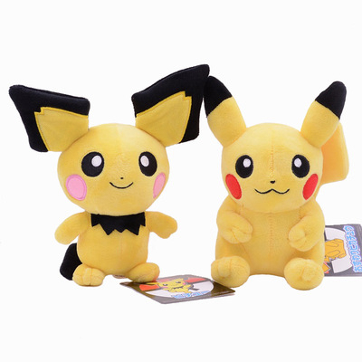 Kawaii Pikachu Pokemon Pichu muñeco de juguete de peluche Pikachu menores versión evolución juguete Hobby muñeca para niños niñas de navidad regalo de cumpleaños ► Foto 1/6