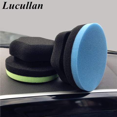 Lucullan aplicador de cera plana de diseño ergonómico pulidor azul/Verde perfecto para aplicar cualquier cera de coche, glaseado y sellador ► Foto 1/6