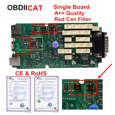 OBDIICAT-escáner TCS de la mejor calidad, última herramienta de diagnóstico OBD2, 2017,1 + keygen, Bluetooth, placa única verde, Multi-Diag Pro, 2016,1 ► Foto 1/5