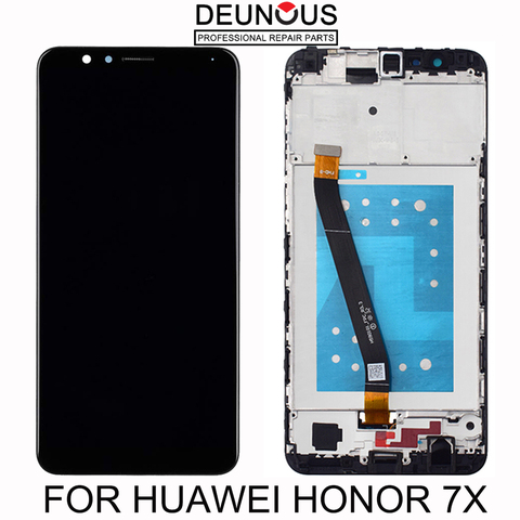 Pantalla de 5,93 pulgadas para HUAWEI Honor 7X, Digitalizador de pantalla táctil de pantalla con Marco, piezas de repuesto LCD, 1920x1080 ► Foto 1/2