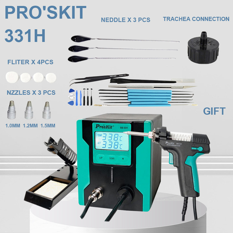 Pro'sKit-pistola desoldadora eléctrica de alta potencia, bomba desoldadora de succión potente antiestática para reparación de SS-331H, placa de circuito PCB ► Foto 1/6