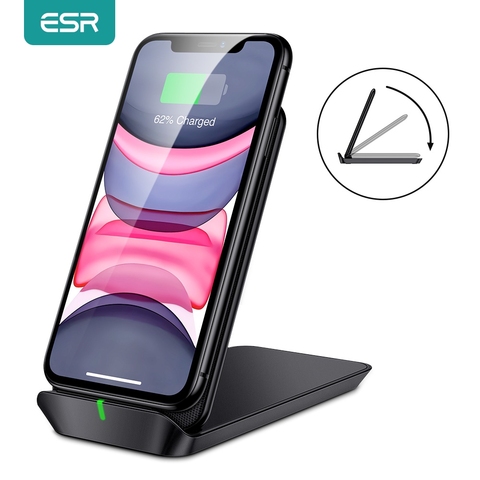 ESR-cargador inalámbrico para móvil, cargador Qi plegable de 10W, carga rápida, para iPhone 11 Pro, Samsung note 10, S20 10 ► Foto 1/6