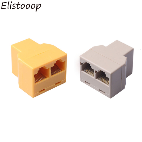 1 a 2 LAN Cable de red Ethernet RJ45 del divisor del conector hembra de 1PC ► Foto 1/5