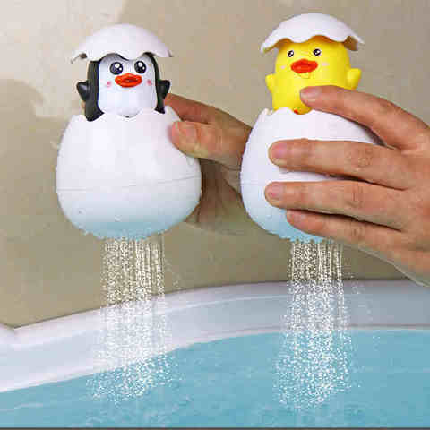 Juguete de baño de bebé para niños, aspersor de agua con forma de pingüino de pato, regalo para niños ► Foto 1/6