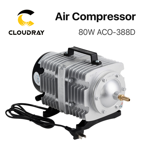 Cloudray-bomba de aire magnética eléctrica, compresor de aire de 80W para máquina cortadora de grabado láser CO2, ACO-388D ► Foto 1/5