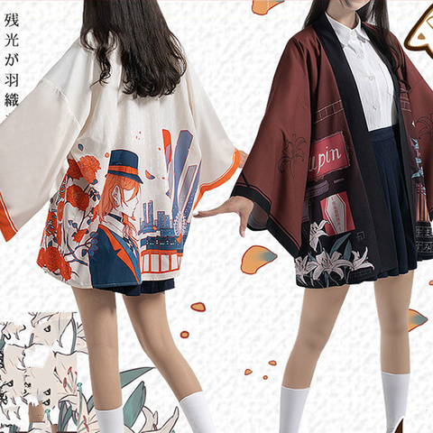 Kimono de estilo japonés Harajuku para hombres y mujeres, cárdigan de Anime, Stray Bungo Dogs, disfraz de Osamu Dazai, camiseta Yukata ► Foto 1/6