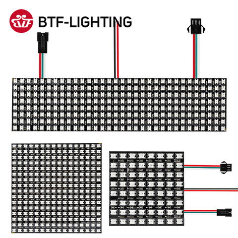 Panel de luz LED Pixel WS2812B RGB, 62 LED, WS2812B ECO, 64 LED, 256 LED, 8x8, 16x16, 8x32, pantalla Digital direccionable individualmente, 5V ► Foto 1/6