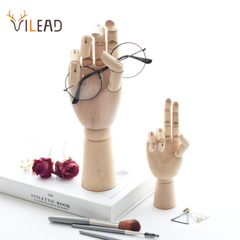 VILEAD-figuritas de mano de madera, modelo de articulación giratoria, maniquí de dibujo, miniaturas, decoración de madera ► Foto 1/6