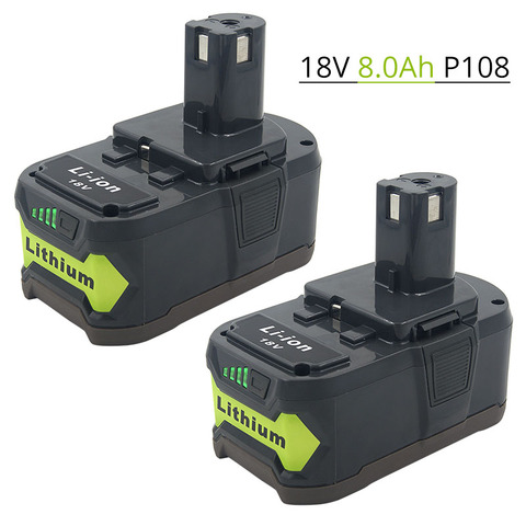 Batería recargable de iones de litio para Ryobi ONE + P104 P105 P107 P106 RB18L50 RRS1801M R18CS7-0 BPL1820 R18IW3-0, 2 uds. ► Foto 1/6