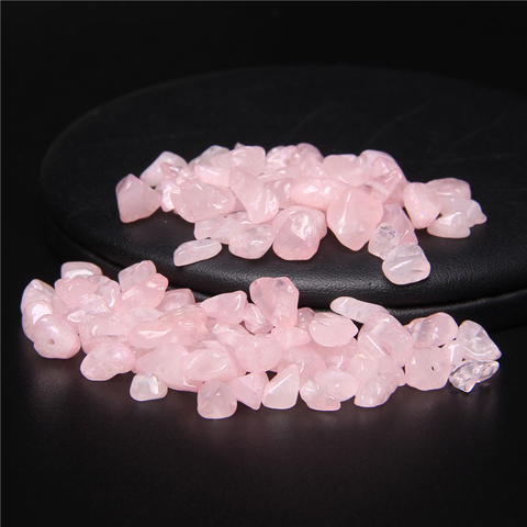 Cristal de Rosa Natural cuentas Irregular gema de cuarzo piedra suelta Chips de para la fabricación de la joyería DIY pulsera collar pendiente ► Foto 1/3