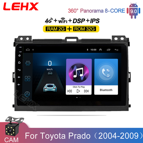 LEHX para Toyota Land Cruiser Prado 120 2004 - 2009 auto Radio Multimedia reproductor de Video GPS de navegación No 2din 2 din dvd ► Foto 1/6