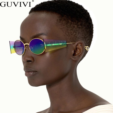 Gafas de sol redondas Vintage para mujer, lentes de sol ovaladas de marca de lujo, Steampunk, Retro, Punk, a la moda, UV400, 2022 ► Foto 1/6