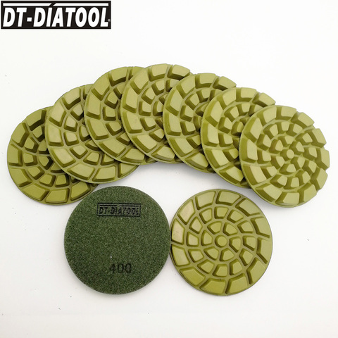 DT-DIATOOL-9 Unidades/juego de discos de lijado para hormigón, almohadillas para pulido de hormigón, resina de diamante, 100mm/4