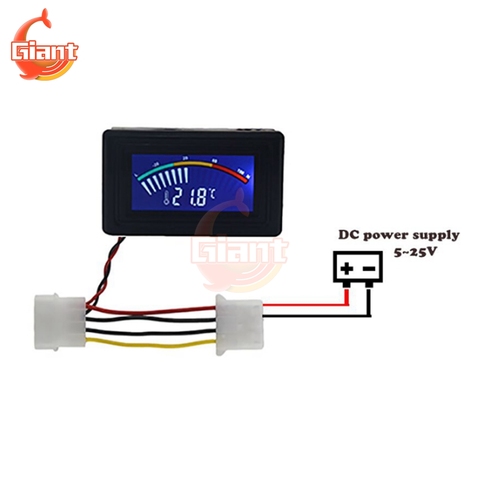 Termómetro Digital DC4-25V NTC 10K, sonda de Metal C/F, Detector de temperatura USB, probador LCD analógico, incubadora de acuario interior ► Foto 1/6