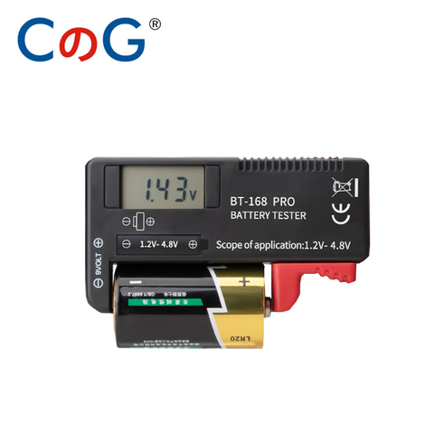 BT-168 pro Digital probador de la capacidad de la batería puntero pantalla LCD baterías de pila de botón Universal color codificado Metro indican voltios ► Foto 1/6